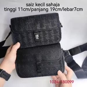 [1024]BEG SILANG LELAKI SAIZ KECIL Outdoor Casual Fashion Men Sling Bag PU Leather Shoulder Messenger Bag Beg Silang Lelaki