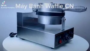 Phụ Kiện combo 2 Mặt Khuôn CaRô Tròn 22 cm Thay Thế Vào Máy Làm Bánh Kẹp Công Nghiệp Waffle Cone Baker 220V Machine Iron PVN4514