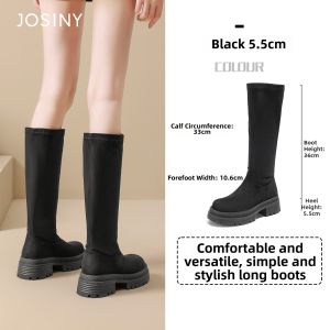 Josiny | Thick Sole Stretch Slimming Boots