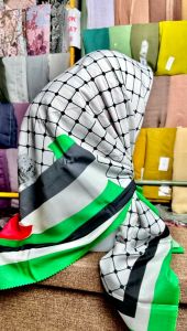 Hijab Palestina Kerudung Segi Empat Voal Motif Paletina Scarf Palestina COD - GSU
