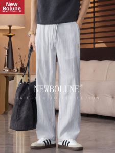 NEW BOLUNE | Vintage Style Linen Tencel Mens Trousers