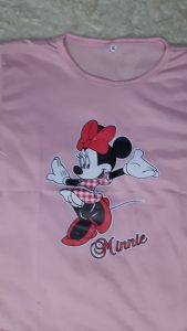 SUMMER88 Atasan Kaos Anak Perempuan Motif Warna Pink Lengan Pendek Size 1-10 Tahun Bahan Spandek Soft