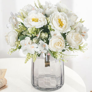 1pcs Simulated Peony Flowers Valentines Day Wedding Mothers Day Thanksgiving Indoor Home and Outdoor Garden Decoration