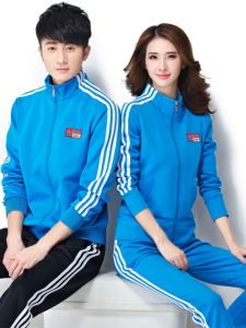 Couples Spring Autumn Casual Loose Long Sleeve Training Sports Suit Mens Large Size Running Group Training Clothes Womens Two-Piece Set