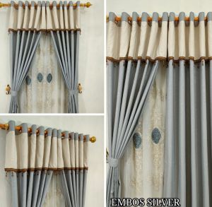 Gorden Pintu Dan Jendela Renda Prada Kristal Ukuran 135cmx220cm Murah