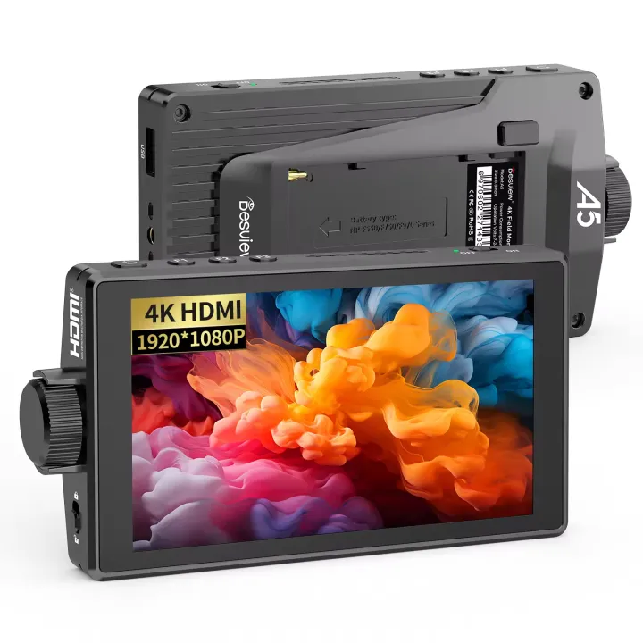 Desview A5 5.5 Inch Touch Screen Camera Field Monitor, 600nits, 4K 60Hz HDMI, HDR 3D LUT
