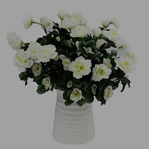 Outdoor Fall Artificial Red Azalea High Quality Flowers Bushes UV Resistant Decor Fake Flowers Home Decorations Small For Garden