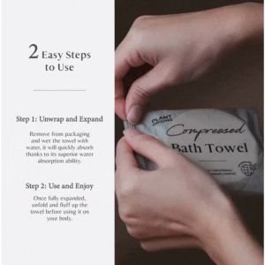 Plant Origins Compressed Bath Towel  (1 unit)