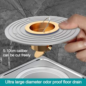 OKKFINE Anti-odor Shower Floor Drain Backflow Preventer Dectable Drain Filter Plug Useful Universal Fast Drainage Floor Drain Bathroom Supplies