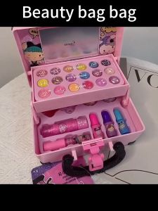 Girls Real Makeup Kit Washable Non-toxic Makeup Toy Set Retro Beauty Makeup Kids Makeup Toys