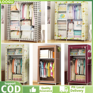 LOOGU Animal pattern Zipper Wardrobe High Quality Clothes Storage Multifunctional Simple Clothe Storage Closet Cabinet（COD)