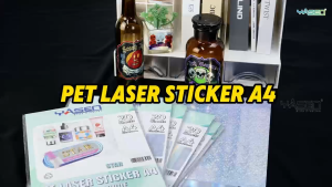 Yasen Sticker Holographic PET Laser Vinyl Paper | 20 Sheets A4 | 135 GSM Waterproof Stickers for Printing & Decals