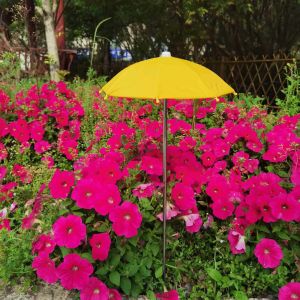 Plant Umbrella Waterproof Garden Umbrella Adjustable Height Shade Cover Sun Protection compact for Courtyard Garden Beds Yard