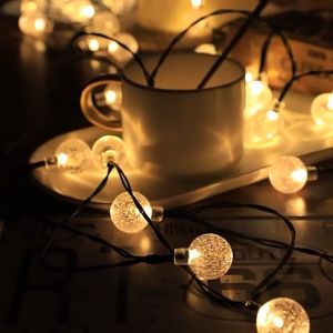 LED Ball Light String Festive Atmosphere Ball Light Waterproof Solar Garden Decorative Ball Light