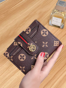 Fashionable Compact Womens Wallet Multi-Card Slot Foldable Short Style Large Capacity Leather Clutch Wallet for Ladies