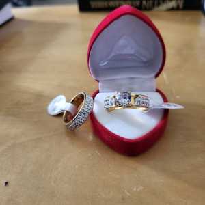 Cincin zikron Permata TITANIUM Korean Fashion Couple Tunangan Titanium Emas Anti Karat Model TERBARU 2022 Untuk Pria Dan wanita free box