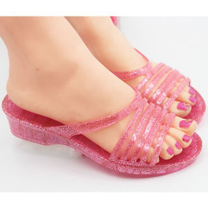 Dép Nữ Mới Mùa Hè Có Gót Đế Xuồng Và Đồ Trang Trí Pha Lê Cho Gia Đình Phòng Tắm Trong Nhà Dép Nhựa Thoải Mái Chống Trơn Trượt Cho Nữ