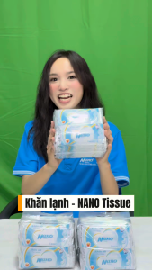 Combo 150 Khăn Lạnh Nano Premium 24x23cm Khăn Ướt 1 Tờ Cao Cấp Dùng Cho Nhà Hàng Quán Ăn | Nano Tissue Official