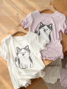 Childrens Summer Short Sleeve Seven-Foot Pants Set Thin Home Clothes Air Conditioner Clothes 180 Large Childrens Clothing