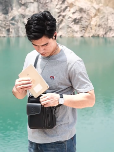 Túi đeo chéo đeo vai nam 100% da bò thật cao cấp phong cách mới