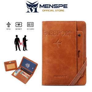 MENSPE Fashion Wallet RFID Card Case Soft PU Wallet Business Wallets Passport Holder Document Holder Mens Womens Multi-Card Position ID Credit Cards Holders Solid Color Travel Purses Coin Pouch