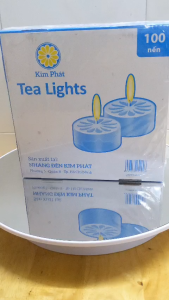 Nến Tealight Hoa Mai 1 Hộp 100 Viên 2 Giờ Không Khói Không Mùi