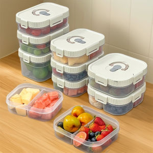 WORTHBUY กล่องอาหารกลางวันพลาสติกแบบพกพาสำหรับเด็กนักเรียนโรงเรียนปิคนิคผลไม้กล่องเบนโตะปิดผนึกกล่องอาหารกลางวันไมโครเวฟปลอดภัย