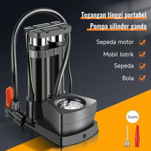 Pompa Sepeda Pompa Motor Pompa Ban Mobil Dual High Pressure Alloy