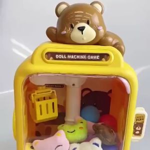 Ready Stock Cute Claw Machine Children Mini Doll Machine Toy Claw Doll Gaming Machine Claw Doll Capsule for Kids gift