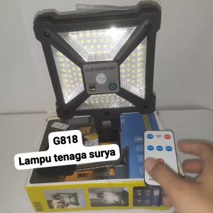 G818 ORIGINAL LAMPU OUTDOOR SENSOR STREETLAMPU TENAGA SURYA SENSOR GERAK TAHAN AIR/PIR SENSOR GERA
