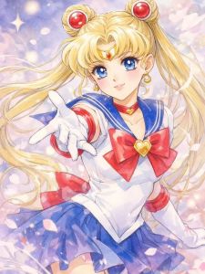 Bandai | Diamond Painting Anime S-Sailor Moon Japanese Anime Mosaic Handmade Art Round/Square Diamonds Gift Home Decor