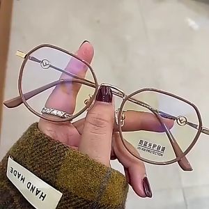 Mắt kính gọng tròn kim loai kính chống tia uv phong cách retro - Happy Life 4U