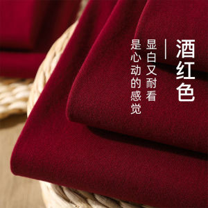 Heavyweight Pure Cotton Long Sleeve round Neck T-Shirt Retro Maple Red Cherry Bomb Mens Spring Fashion Casual Wear