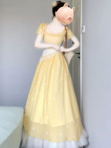 Beach Vacation Style Beautiful French Dress Unique Floral Print Slim Long Summer Dress High Waist Short Sleeve A-Line Gown