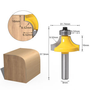 Dao Phay Tạo Cạnh Cong 8mm Đầu Mài Bằng Cacbua Dùng Cho Chế Biến Gỗ Tạo Cạnh Vát Tạo Rãnh Lõm.