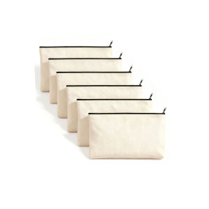 6/12 Pcs Sublimation Blank Pencil Cases Makeup Bags Multi-Purpose Travel Toiletry Pouches Zipper Bags for DIY Crafting