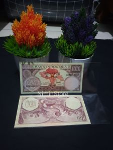 Uang Kuno Lama Koleksi 100 Rupiah Bunga Bangkai 1959