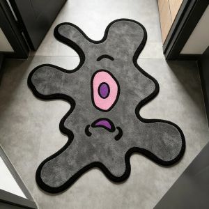VIKAMA One Eye Monster Rug Cartoon Street Art Washable Soft Non Slip Carpet Living Room Bedroom Office Creative Gift Decor