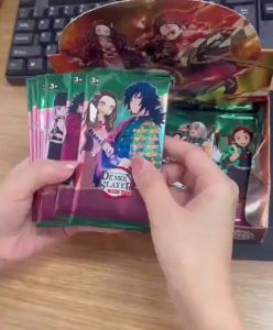Ghost Killing Blade Little Dinosaur Card Expert Ghost Killing Card Anime Game Collection Card Book Explosive Flash Toy Gift (outer packaging randomly shipped)
