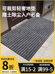 Modern Simple Entrance Door Mat Home Use Anti-Slip PVC Doormat Easy Clean Dust Removal Customizable Size Door Rug