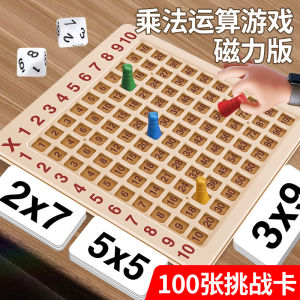 Nine Nine Multiplication Teaching Aids Learning Plate Magnetic Suction 99 Multiplication Formula Table Reciting Handy Gadget Practice Elementary School Mathematics Board Game