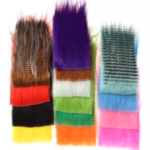 1 Gói Sợi Lông Thú Màu Nâu Dùng Làm Mồi Câu Cá 6x12CM Dùng Cho Đuôi Mồi Streamer Cánh Mồi Minnow Thân Mồi Cá Phụ Kiện Mồi Câu Cá