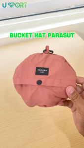 Topi Bucket Hat USPORT - Tahan Air Anti UV Bisa Dilipat Mini Nyaman Bernapas Adjustable Size! Cocok Hiking Outdoor All Gender & Usia