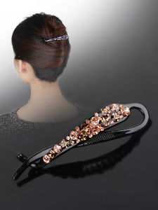 2022 New Ladies Hair Accessories Banana Clip Vertical Tail Hair Clip Womens Back of Head One Word Twist And Turn Clip