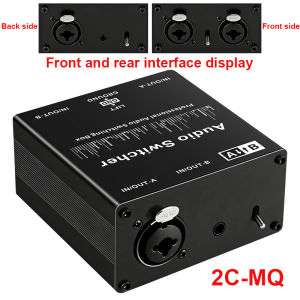 New-Manual Selector For Microphone Sound Card Mixer XLR Balanced Audio Source Switcher Box 2 In 1 Out Or 1 In 2 Out Passive