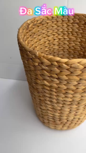 Giỏ lục bình đựng đồ Smile Decor  giỏ tròn đựng trái cây  làm giỏ quà  cắm hoa florist  chụp ảnh