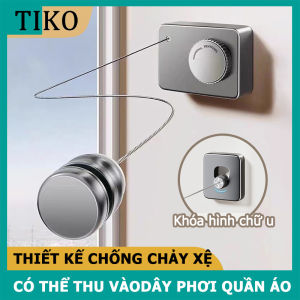 Treo dây phơi bằng thép không gỉ tiết kiệm không gian tường Kính thiên văn vô hình không cần đục lỗ trong nhà dễ lắp đặt khả năng chịu tải mạnh dây phơi có thể treo trên ban công mà không cần gấp hoặc rơi