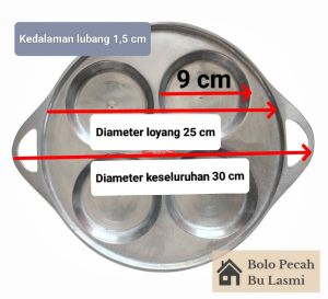 Cetakan MARTABAK MINI BULAT Lubang 4 / CETAKAN KUE LUMPUR / CETAKAN KUE LEKER MANIS