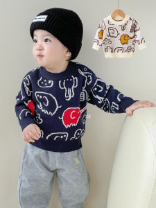 Spring & Fall Kids Sweater: Cute Cartoon Design for Boys