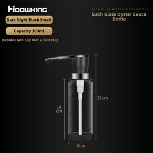 Vacuum Pump Squeezable Glass Oyster Sauce Bottle